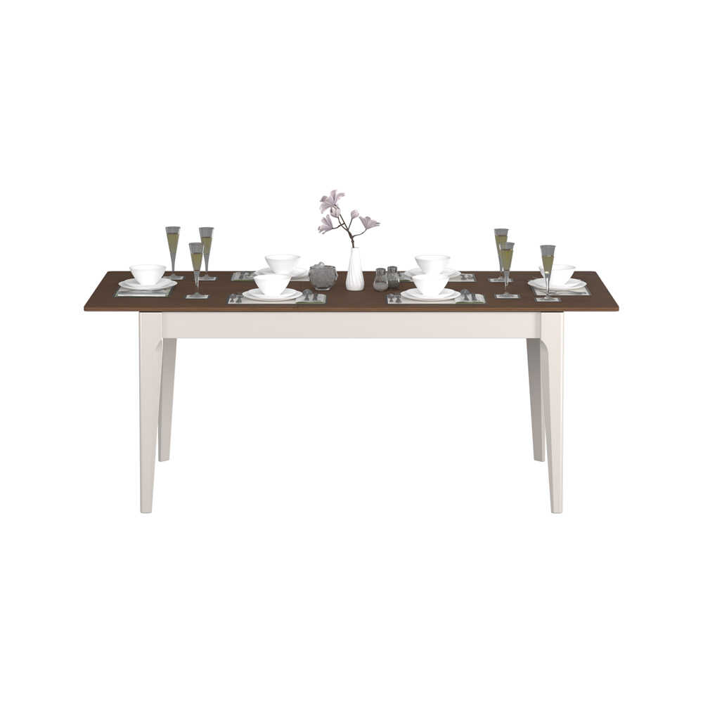 Milano Açılır Yemek Masası - Vizon/Zebra 160-200x78x90 cm - Adore Mobilya (1)