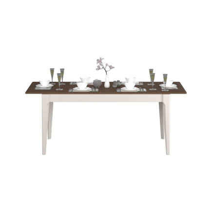 Milano Açılır Yemek Masası - Vizon/Zebra 160-200x78x90 cm - 2