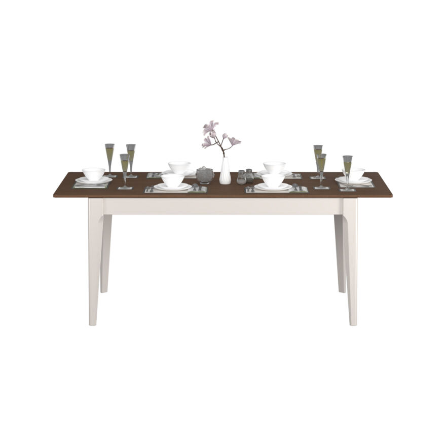 Milano Açılır Yemek Masası - Vizon/Zebra 160-200x78x90 cm - 2