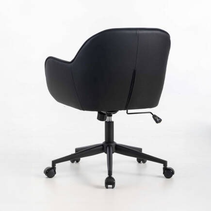 Milano Çalışma Koltuğu - Siyah S.Deri 60x80-88x62 cm - 6