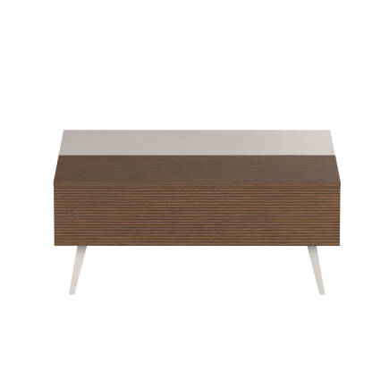 Milano Çekmeceli Dikdörtgen Orta Sehpa - Vizon/Zebra 103x44x72 cm - 8