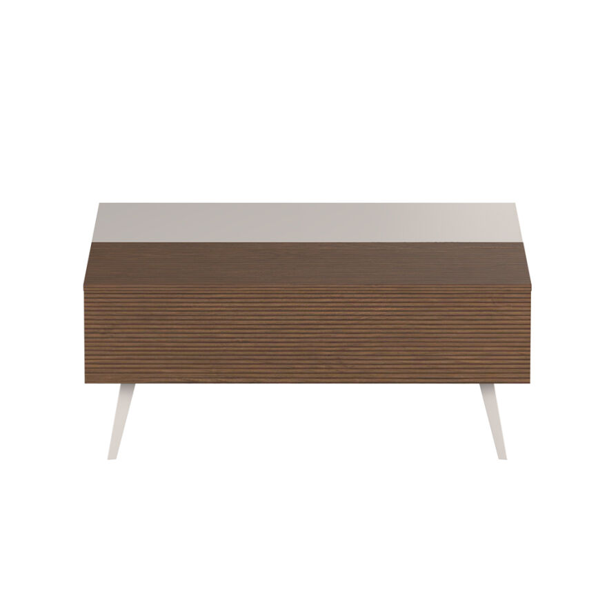 Milano Çekmeceli Dikdörtgen Orta Sehpa - Vizon/Zebra 103x44x72 cm - 8