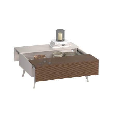 Milano Çekmeceli Dikdörtgen Orta Sehpa - Vizon/Zebra 103x44x72 cm - 5