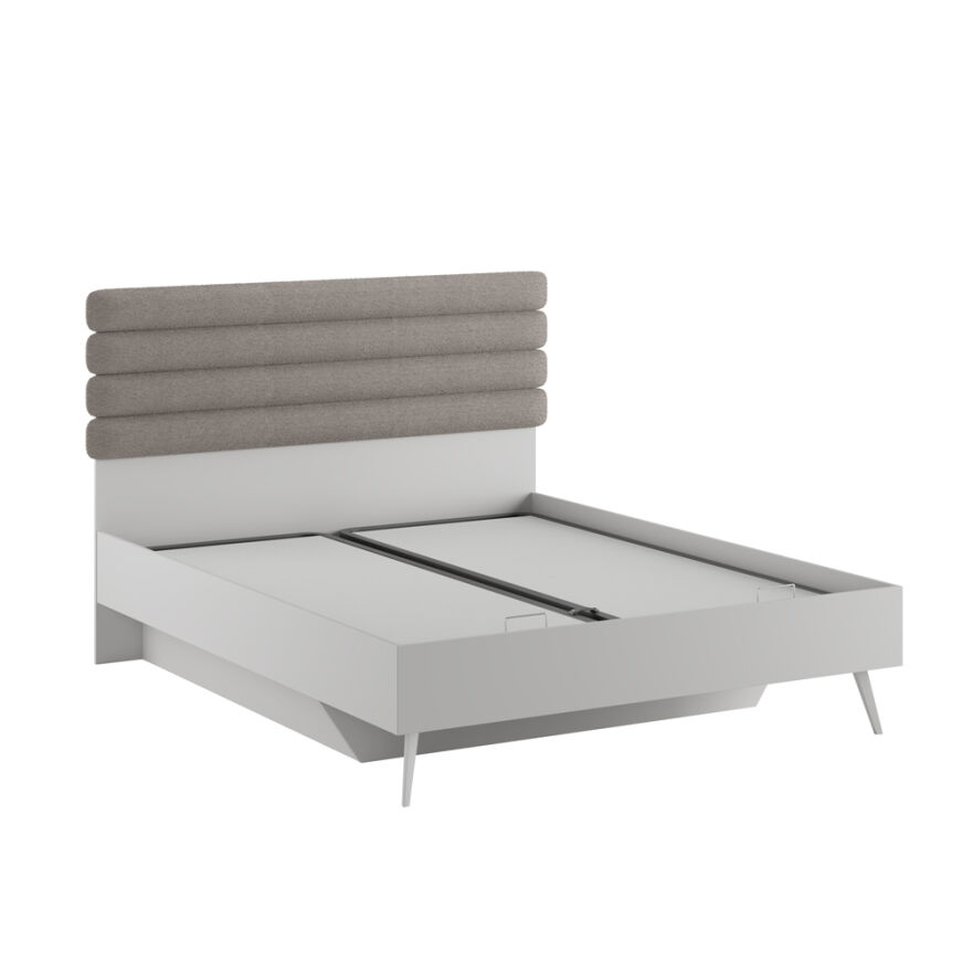 Milano Çift Kişilik Karyola - Vizon/Zebra 166x120x205 cm - 4
