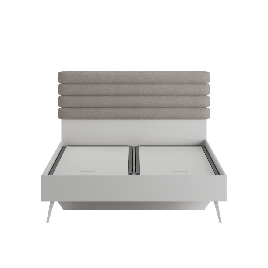 Milano Çift Kişilik Karyola - Vizon/Zebra 166x120x205 cm - 5