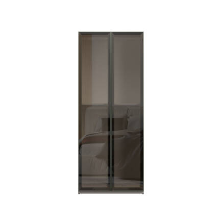 Milano Gardırop İkili Cam Kapak - Bronz Cam 90x218x2 cm - 2