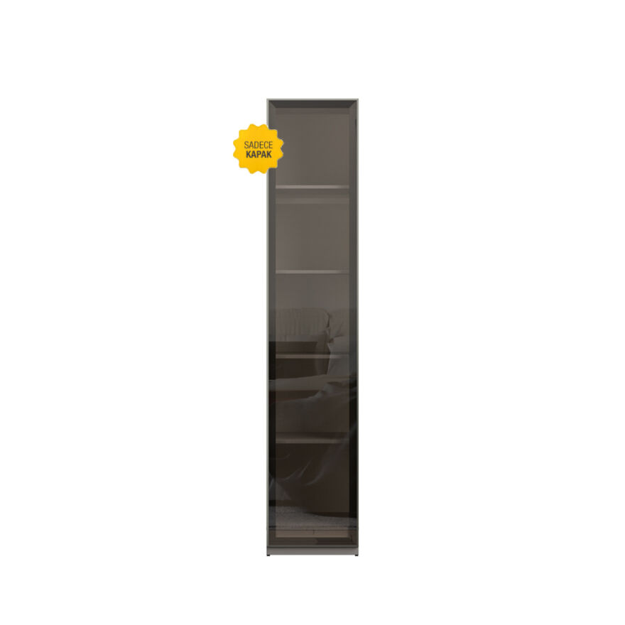 Milano Gardırop Opsiyonel Tek Cam Kapak - Bronz Cam 45x218x2 cm - 1