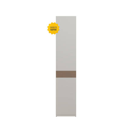 Milano Gardırop Opsiyonel Tek Kapak - Vizon/Zebra 44.8x218x2 cm - Adore Mobilya