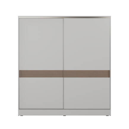 Milano Sürgülü Gardırop - Vizon/Zebra 207x223x60 cm - 3