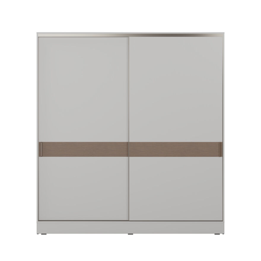Milano Sürgülü Gardırop - Vizon/Zebra 207x223x60 cm - 3