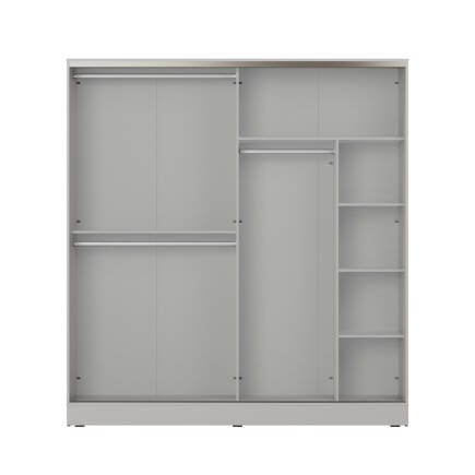 Milano Sürgülü Gardırop - Vizon/Zebra 207x223x60 cm - 5