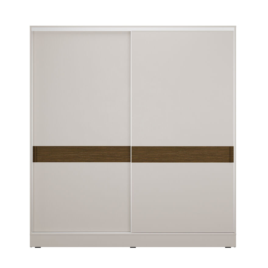 Milano Sürgülü Gardırop - Vizon/Zebra 207x223x60 cm - 8