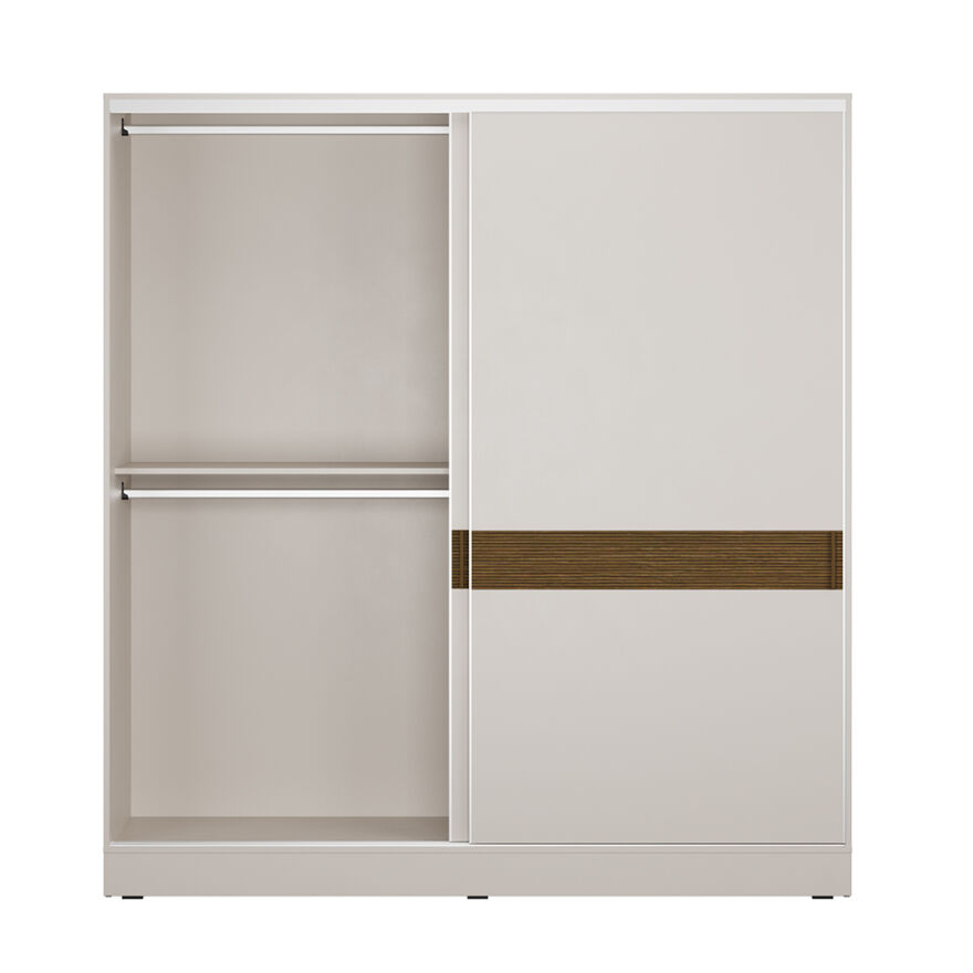 Milano Sürgülü Gardırop - Vizon/Zebra 207x223x60 cm - 6