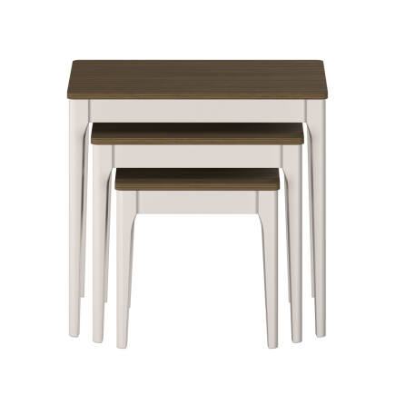 Milano Üçlü Zigon Sehpa - Vizon/Zebra 64x60x40 cm - Adore Mobilya (1)