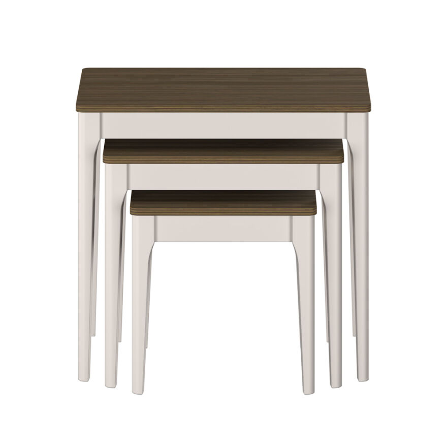 Milano Üçlü Zigon Sehpa - Vizon/Zebra 64x60x40 cm - 2