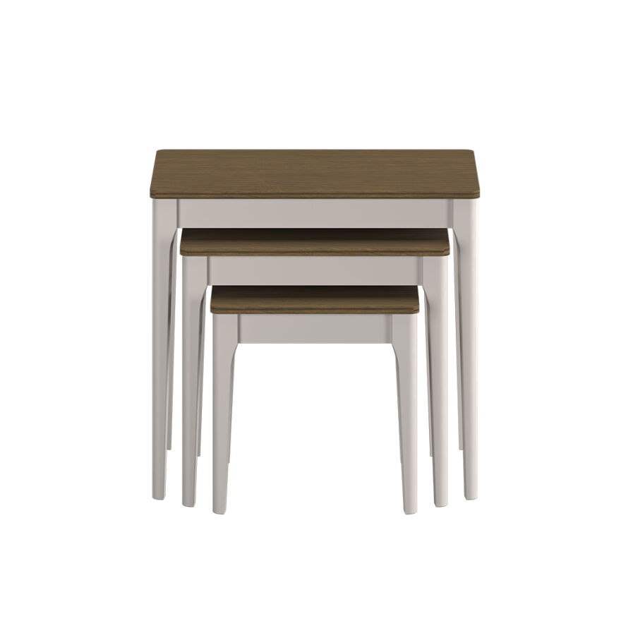 Milano Üçlü Zigon Sehpa - Vizon/Zebra 64x60x40 cm - 4