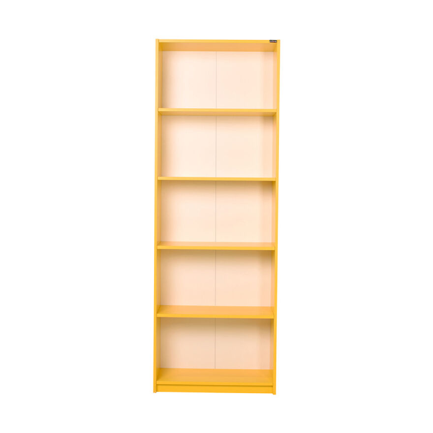 Modern 5 Raflı Kitaplık - Sarı 64x182x26 cm (GxYxD) - 3