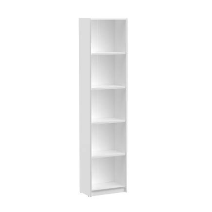 Modern 5 Raflı Kitaplık - Beyaz 43x182x26 cm - 3