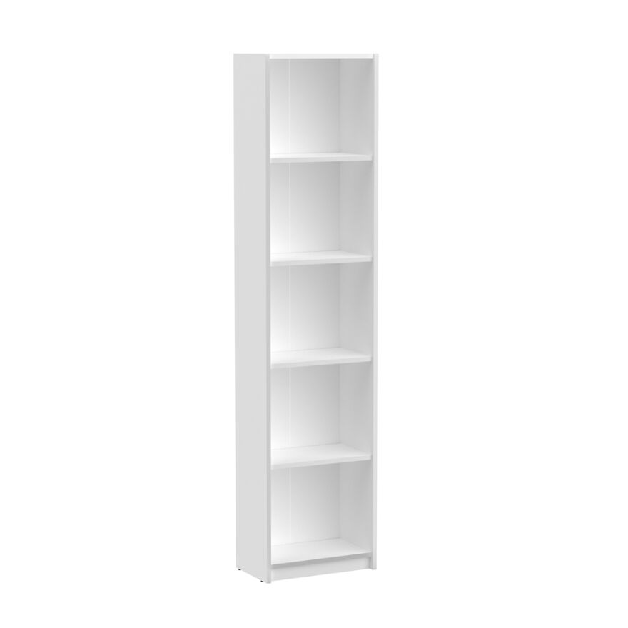Modern 5 Raflı Kitaplık - Beyaz 43x182x26 cm - 3