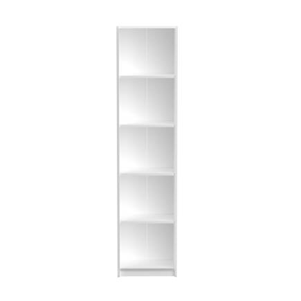 Modern 5 Raflı Kitaplık - Beyaz 43x182x26 cm - 4