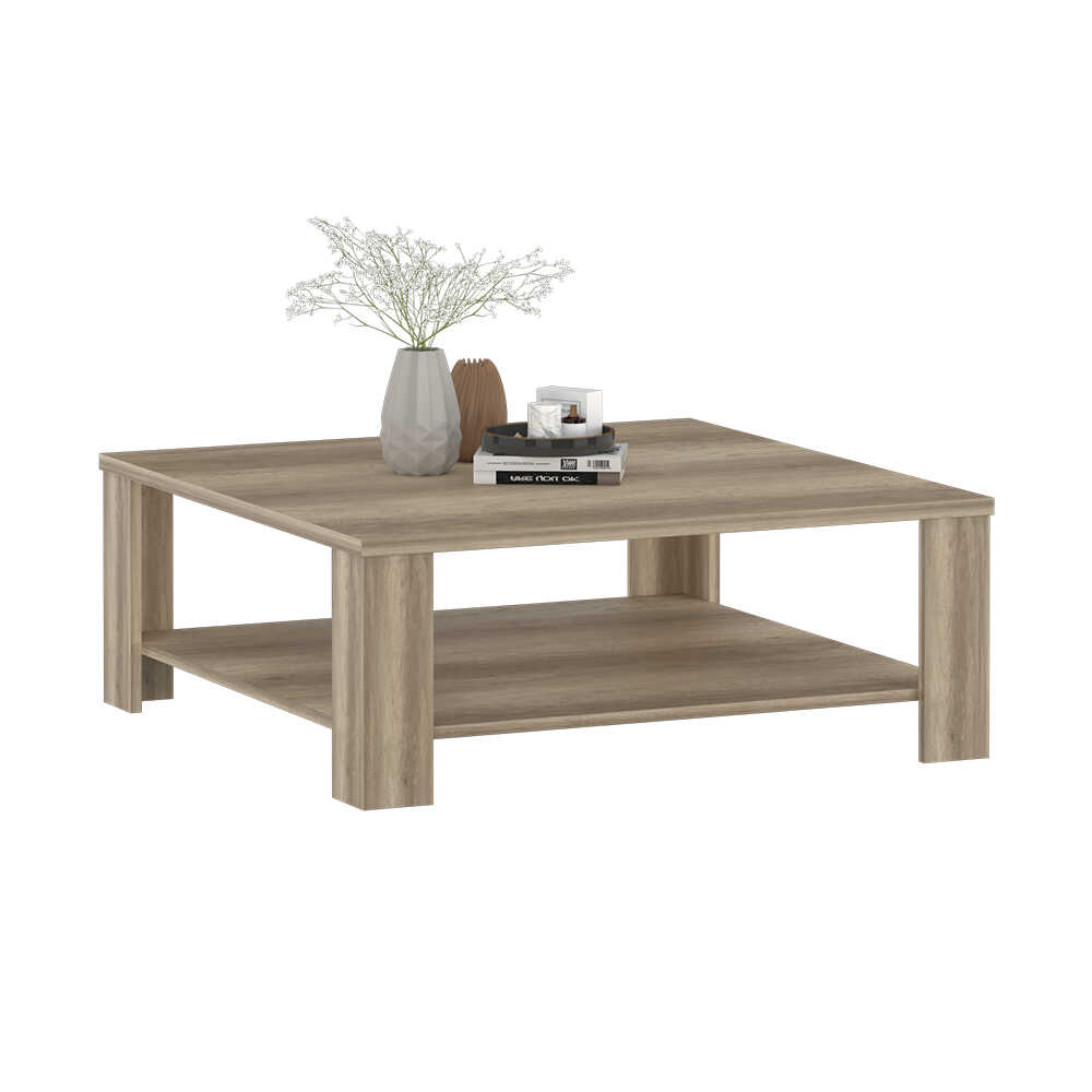 New Line Kare Orta Sehpa - Açık Ceviz (Tori) 90x35x90 cm (GxYxD) - Adore Mobilya (1)