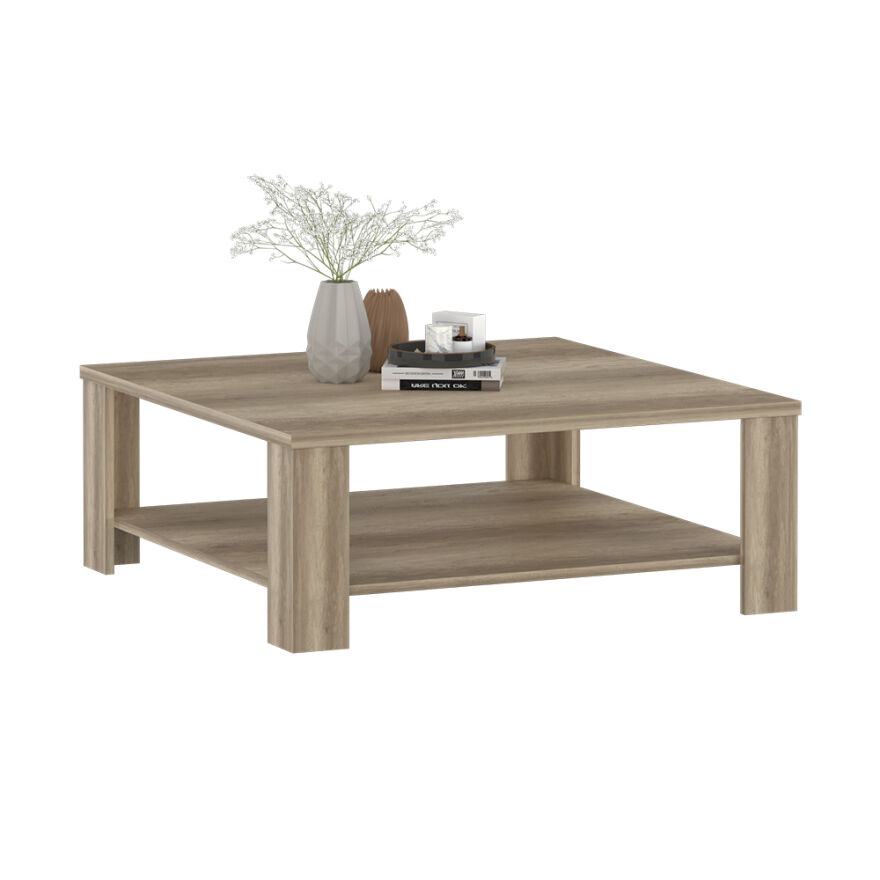 New Line Kare Orta Sehpa - Açık Ceviz (Tori) 90x35x90 cm (GxYxD) - 2