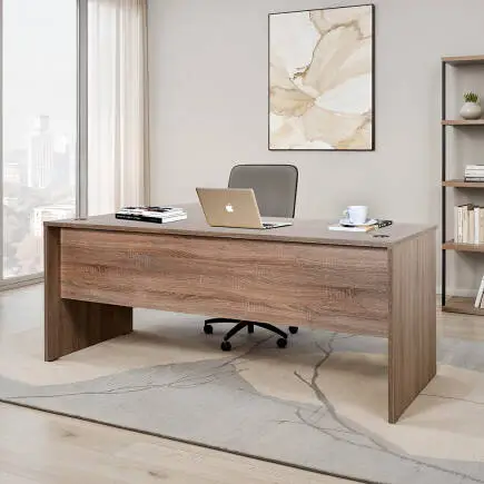 Newyork L Ofis Masası-Latte 181x75x148 cm - 1