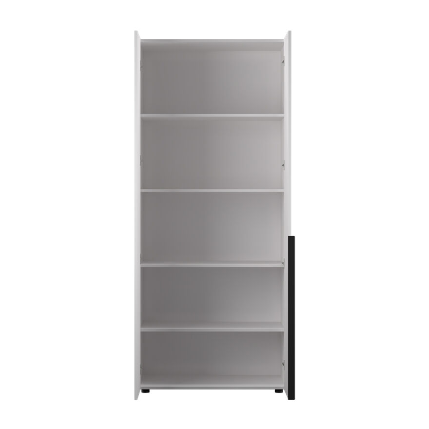 Oryana 2 Kapaklı 5 Bölmeli Gardırop-Mat Lake Beyaz 90x210x62 cm - 7