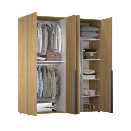 Oryana 4 Kapaklı Gardırop - Florida Meşe 180x210x62 cm - 5