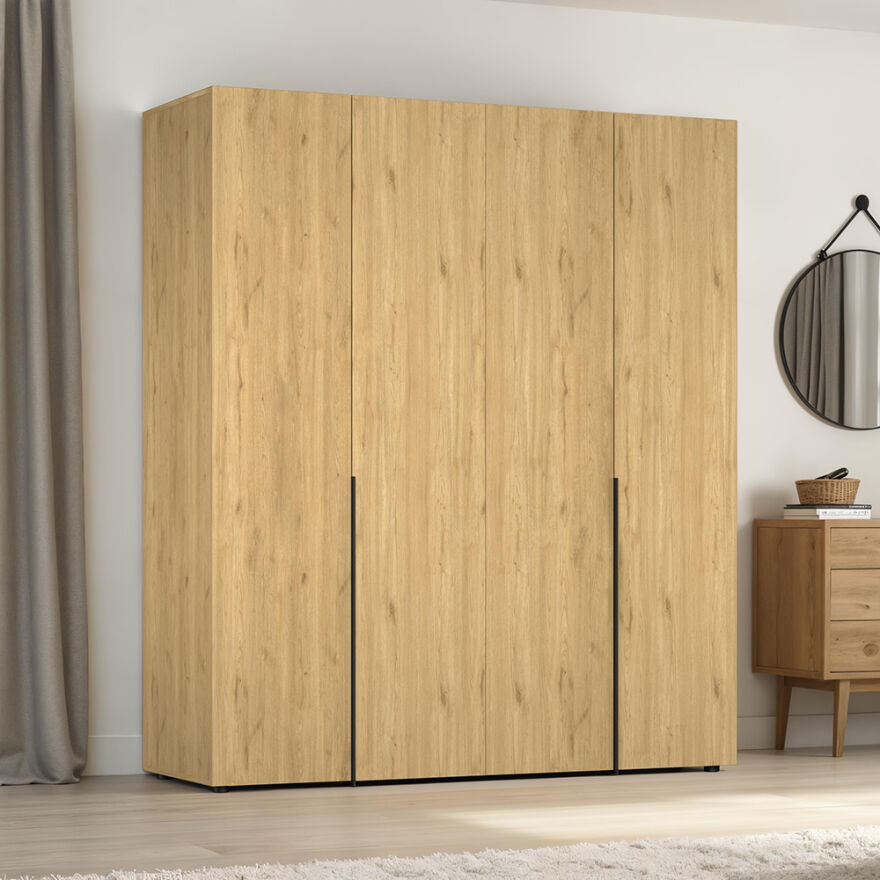 Oryana 4 Kapaklı Gardırop - Florida Meşe 180x210x62 cm - 1