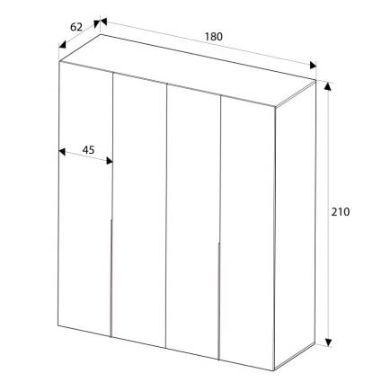 Oryana 4 Kapaklı Gardırop - Florida Meşe 180x210x62 cm - 11