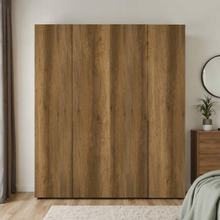 Oryana 4 Kapaklı Gardırop-Koyu Ceviz 180x210x62 cm - 3