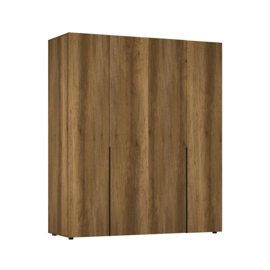 Oryana 4 Kapaklı Gardırop-Koyu Ceviz 180x210x62 cm - 9