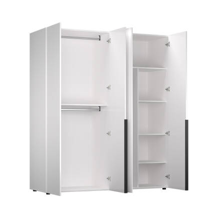 Oryana 4 Kapaklı Gardırop-Mat Lake Beyaz 180x210x62 cm - 7