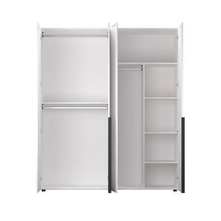 Oryana 4 Kapaklı Gardırop - Diamond Beyaz 180x210x62 cm - 8