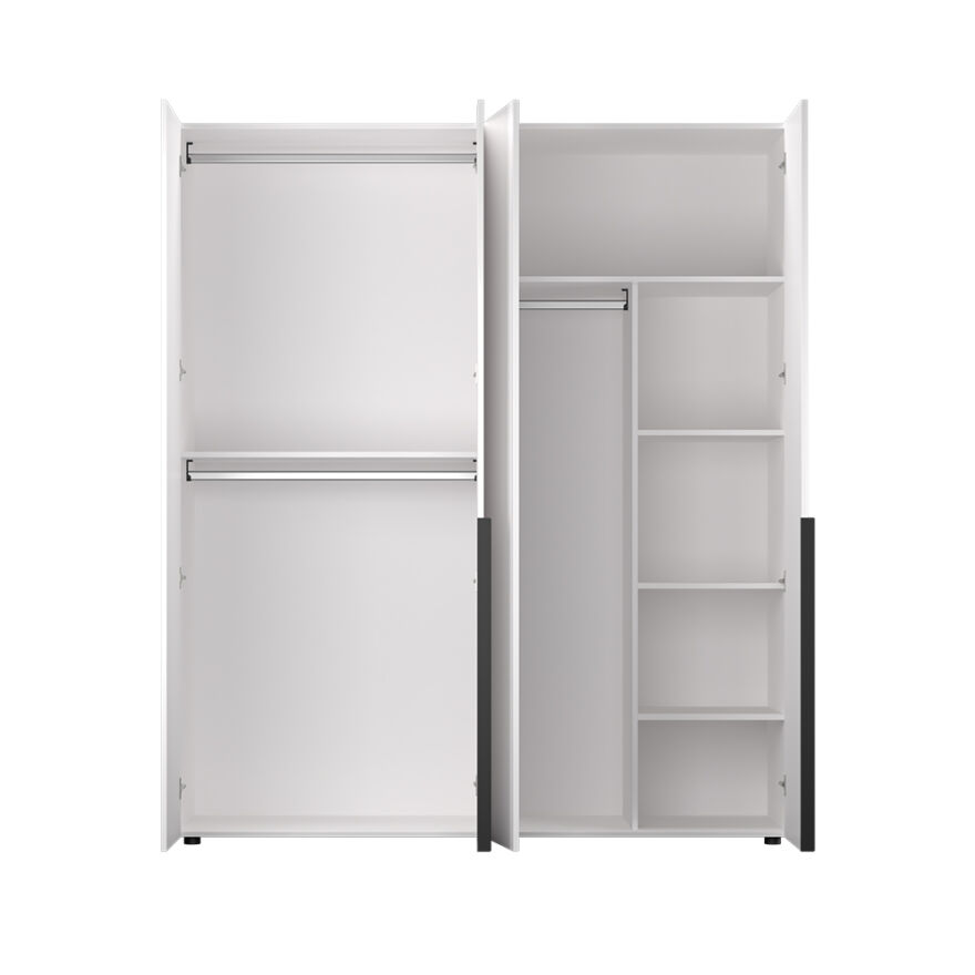 Oryana 4 Kapaklı Gardırop - Diamond Beyaz 180x210x62 cm - 8