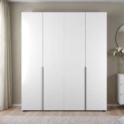 Oryana 4 Kapaklı Gardırop - Diamond Beyaz 180x210x62 cm - 3