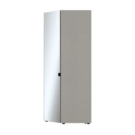 Oryana Tek Kapaklı Aynalı Köşe Gardırop - Trend Gri 90x210x90 cm - 5