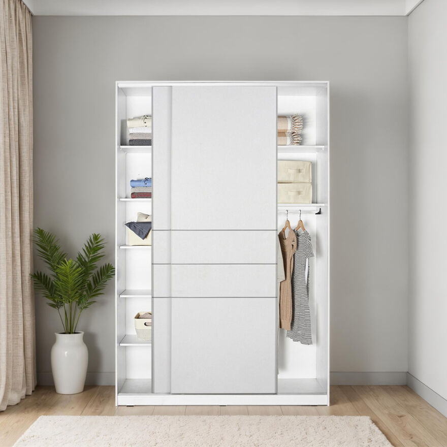 Platinum Plus Sürgülü Gardırop- Mat Beyaz 160x240x60 cm (GxYxD) - 3