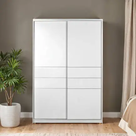 Platinum Plus Sürgülü Gardırop- Mat Beyaz 160x240x60 cm (GxYxD) - 1