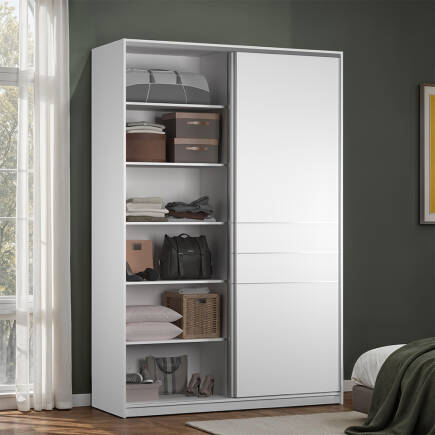 Platinum Plus Sürgülü Gardırop- Mat Beyaz 160x240x60 cm (GxYxD) - 2