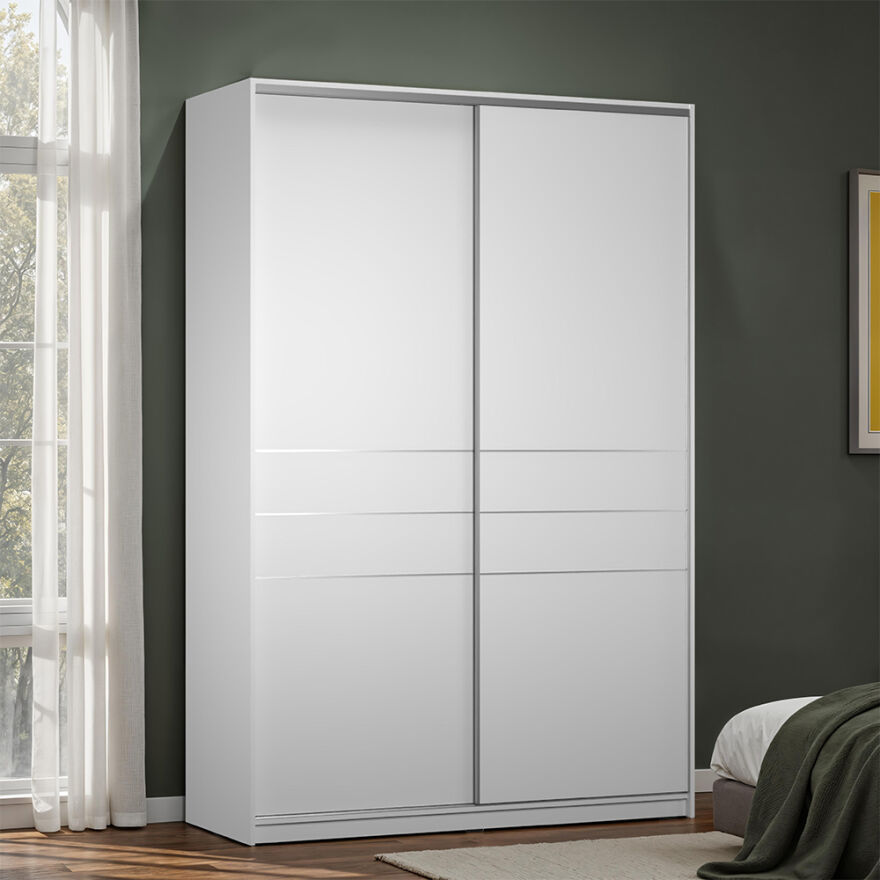 Platinum Plus Sürgülü Gardırop- Mat Beyaz 160x240x60 cm (GxYxD) - 1