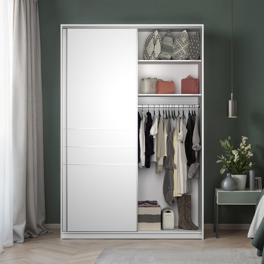 Platinum Plus Sürgülü Gardırop- Mat Beyaz 160x240x60 cm (GxYxD) - 4