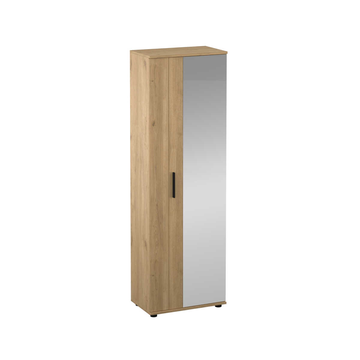Porto 10 Bölmeli 2 Kapılı Aynalı Ayakkabılık - Florida Meşe 60x187x36 cm