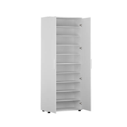 Porto 10 Raflı Kapaklı Geniş Ayakkabılık-Mat Beyaz 76x187x36 cm (GxYxD) - 7