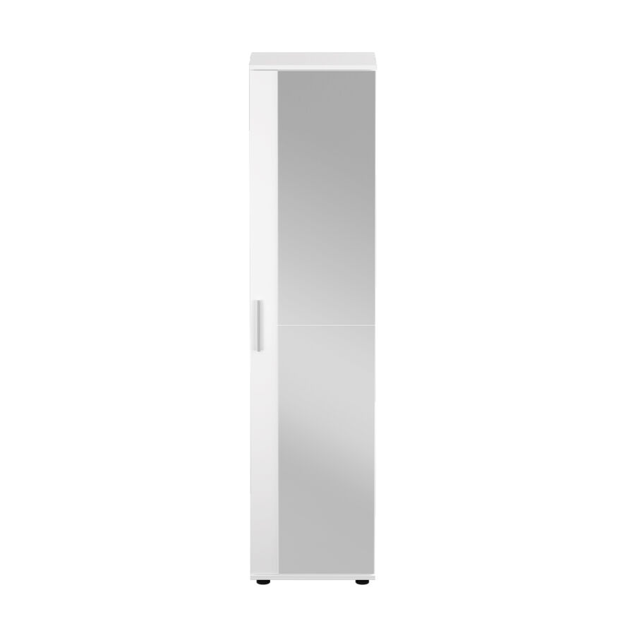 Porto 10 Raflı Tek Kapaklı Aynalı Ayakkabılık-Mat Beyaz 45x187x36 cm (GxYxD) - 5