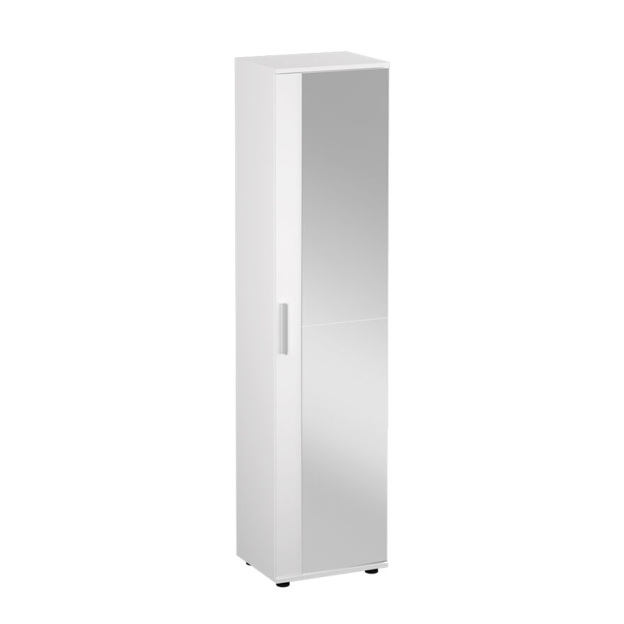 Porto 10 Raflı Tek Kapaklı Aynalı Ayakkabılık-Mat Beyaz 45x187x36 cm (GxYxD) - 6