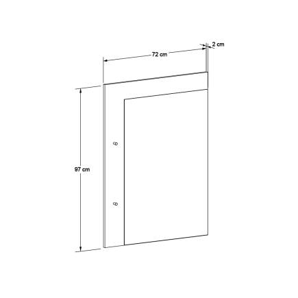 Porto 2 Askılı Aynalı Vestiyer Panosu - Florida Meşe 72x97x3 cm - 5