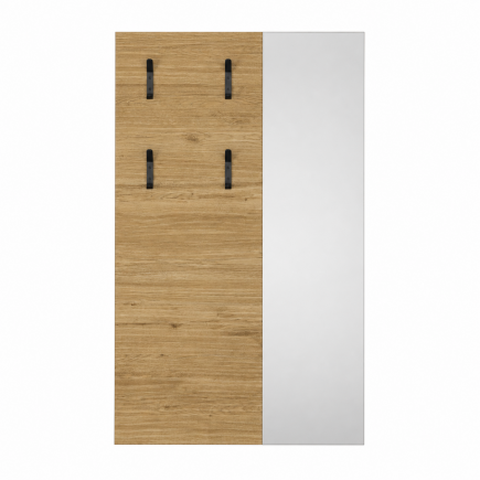 Porto 4 Askılı Aynalı Vestiyer Panosu - Florida Meşe 72x117x3 cm - 5