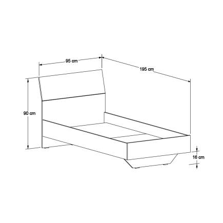 Prestij Tek Kişilik Karyola - Noce Beyaz 95x90x195 cm - 5